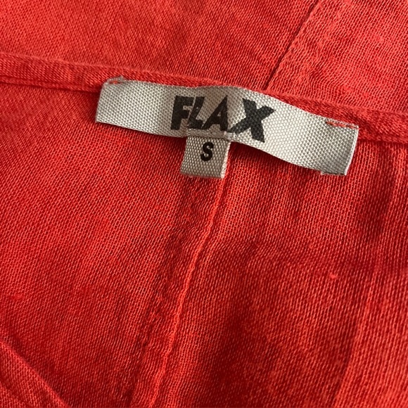 Flax Linen Blend Lagenlook Button Front Tunic Small - Picture 6 of 7